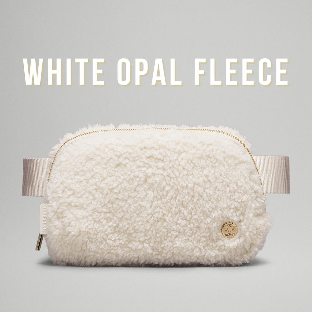 NWT Lululemon White Opal Gold Fleece 1L Everywhere Belt Bag